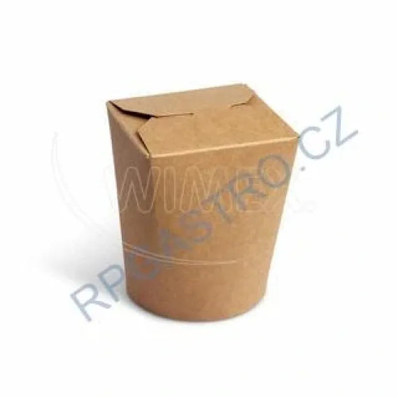 Food box Asia (PAP/PE) kraft 500ml/16oz [50 ks](76916)