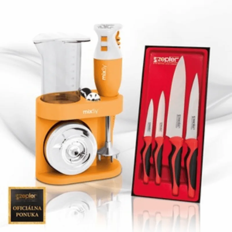 Ručný tyčový ponorný multifunkčný mixér MixSy + sada 4ks nožov