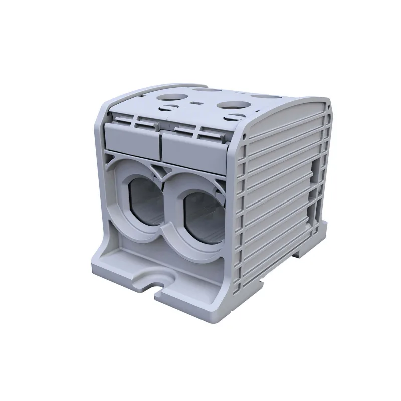 Univerzálna svorka SIMBLOCK STB 185-2 sivá Al/Cu 2x185mm2 jednopólová, 4 otvory