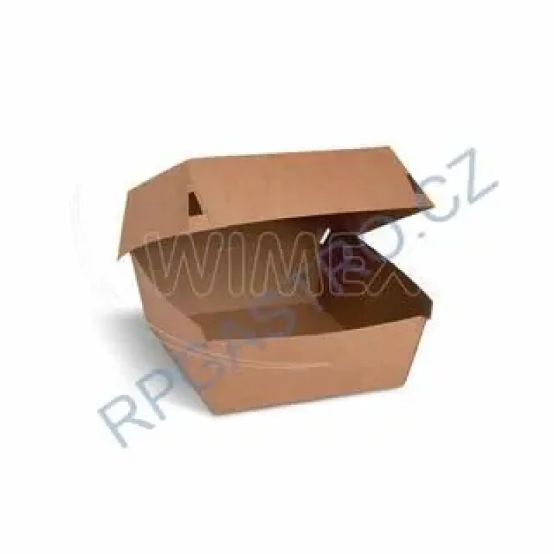 Burger box (PAP) kraft 115 x 115 x 78 mm [100 ks] (48706)