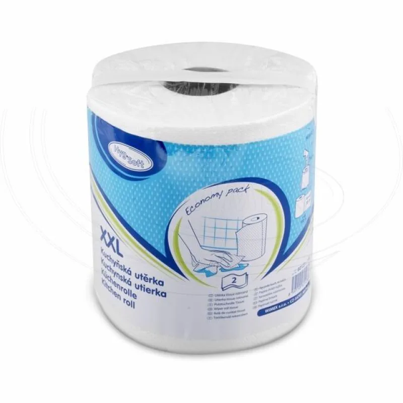 Kuchyňská utěrka XXL 2-vrstvá 19 cm x 100 m (Ø 19 cm) [1 ks] (60123 - CH5N, CH5A)