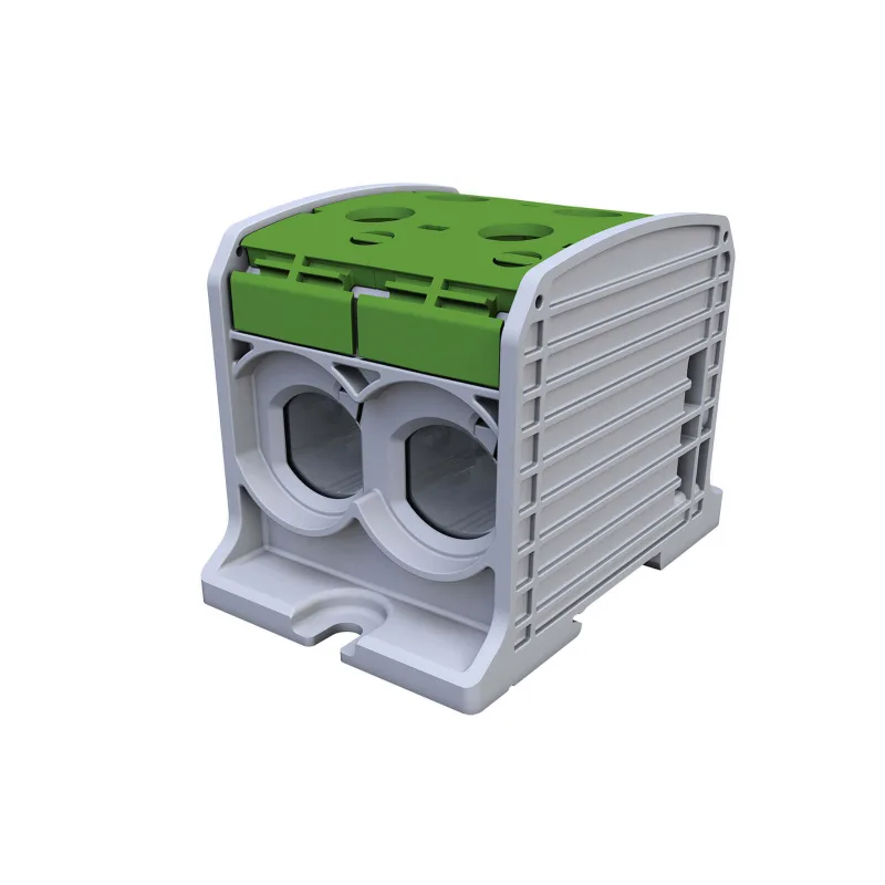 Univerzálna svorka SIMBLOCK STB 185-2 zelená Al/Cu 2x185mm2 jednopólová, 4 otvory