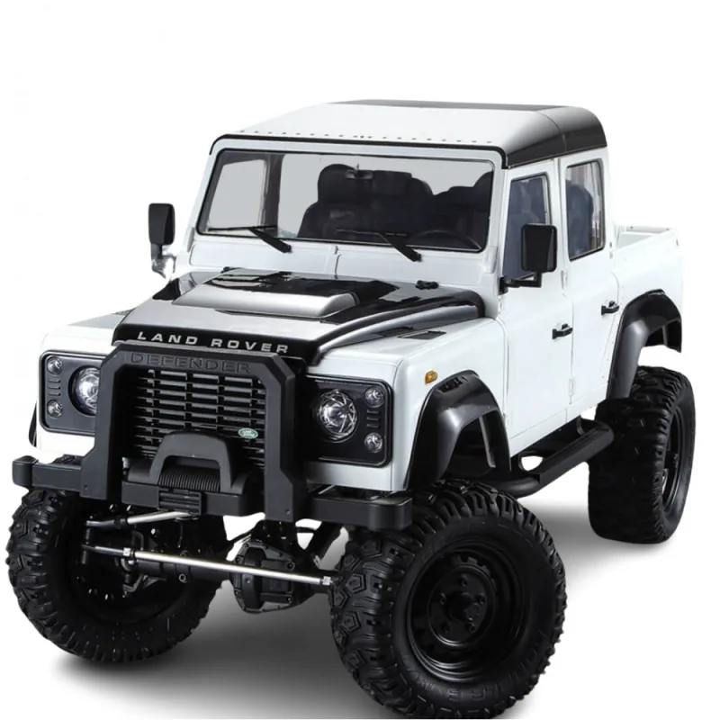 Land Rover Defender D110 4WD 1:8, bílá, 2,4 GHz, LED
