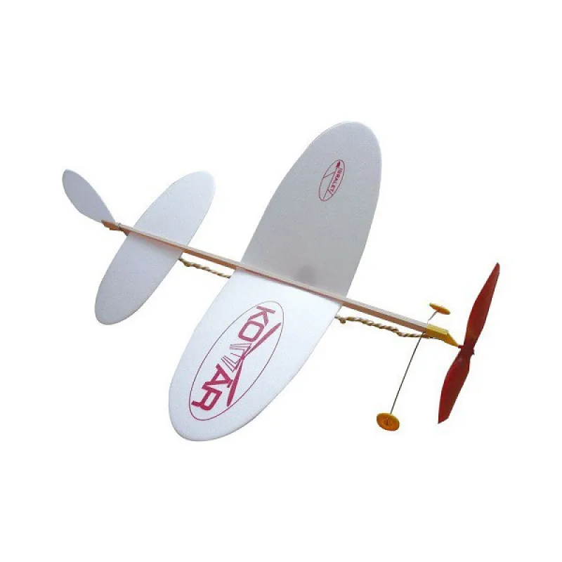 Populární KOMÁR na gumu bíločervený