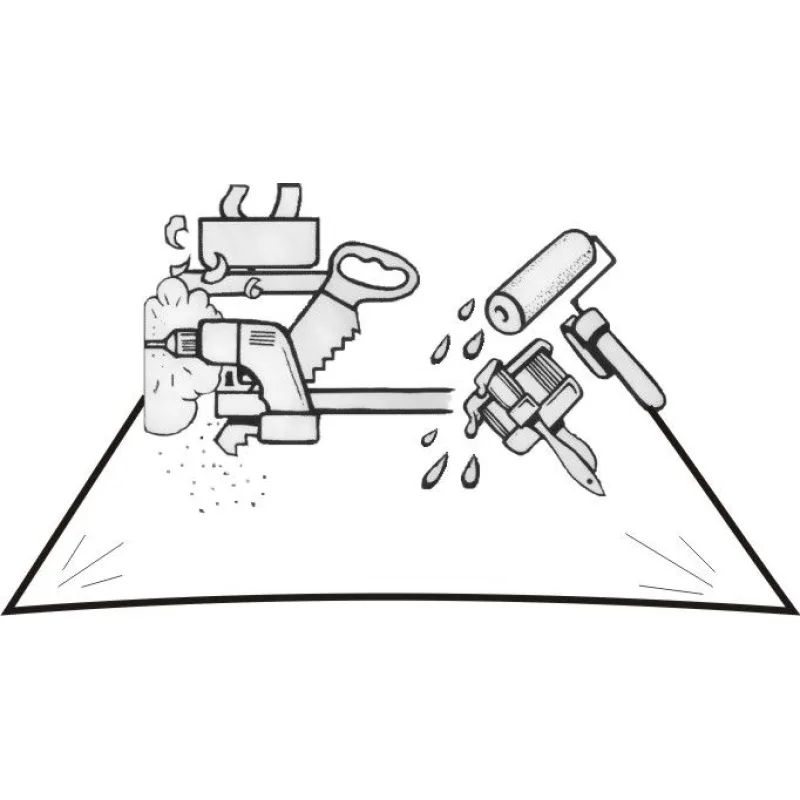 Zakrývací fólie HDPE 4 x 5 m, 6 µm [1 ks] (69370)