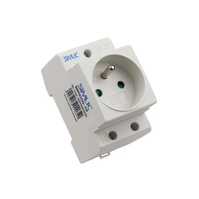 SIMLIC Zásuvka modulárna na DIN lištu TS 35 MRD50-16 sivá 250V 16A