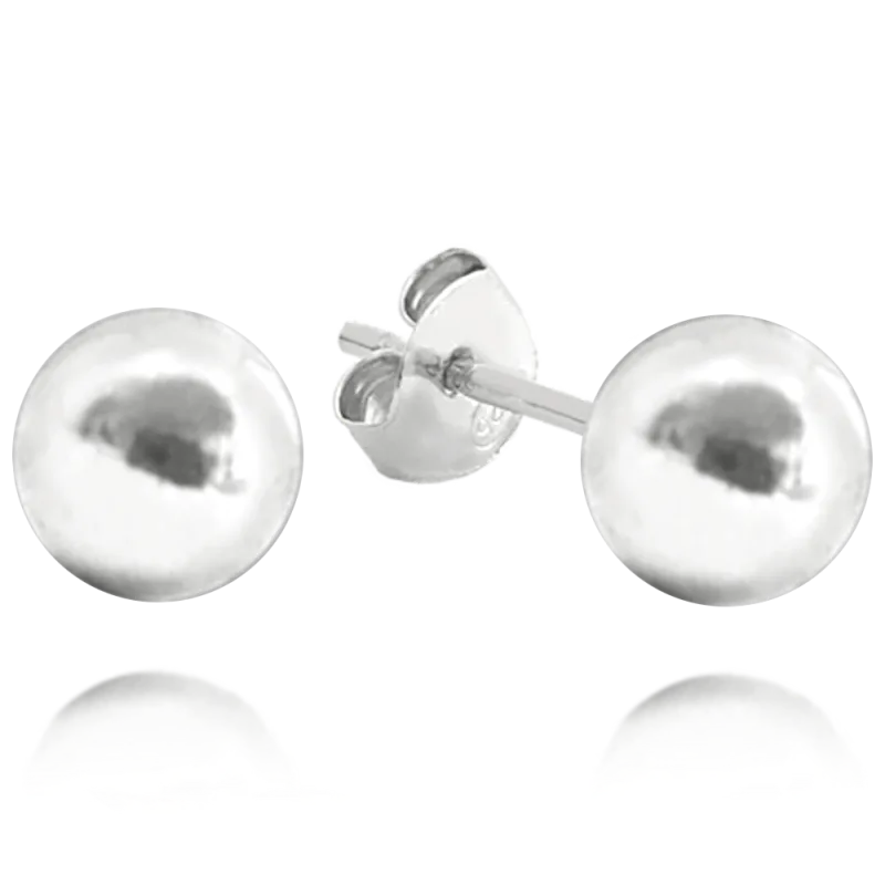 MINET Stříbrné náušnice KULIČKY 8 mm JMAN0031SE08