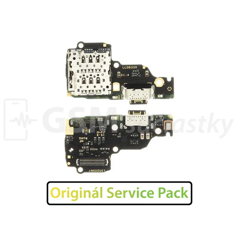 Doska nabíjania Xiaomi Redmi Note 13 4G - nabíjací konektor, mikrofón Originál