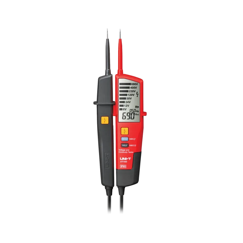 Skúšačka napätia/Multimeter Uni-T UT18D od 6 V do 690 V s presnosťou ±(1,5 % + 5) do 100kΩ MIE0196
