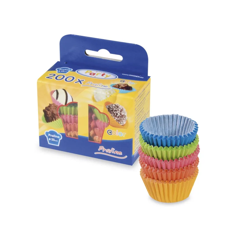 Cukrářské košíčky barevné (mix) Ø 25 x 18 mm [200 ks] (65526 - 4A)