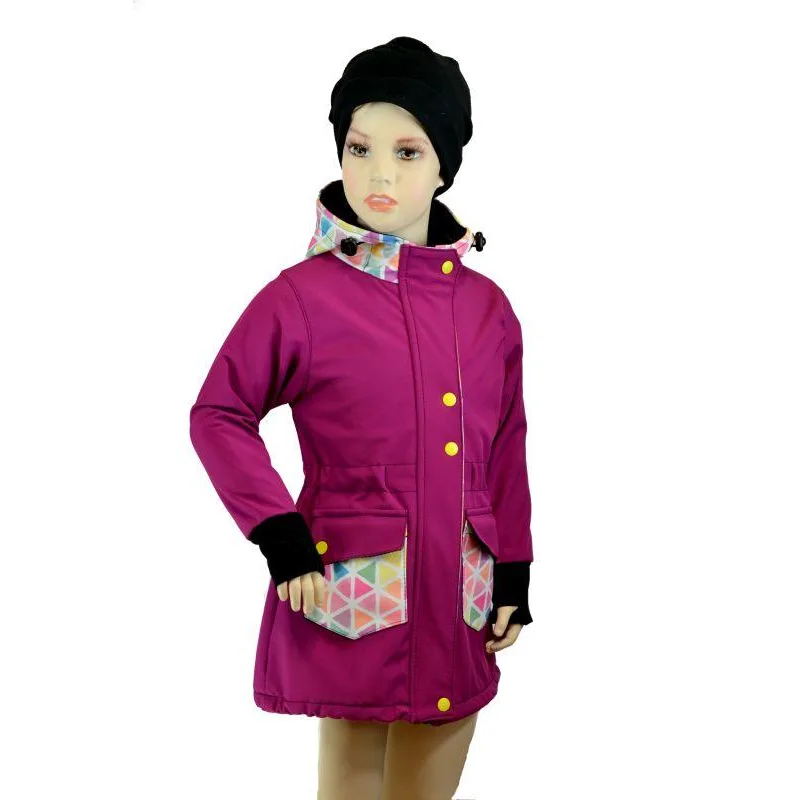 Softshellový kabátik FUCHSIE/AKVAREL, veľ. 140-152