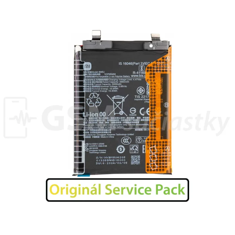 Originál batéria BM5V pre Xiaomi Redmi Note 13 Pro 5G, Xiaomi Poco X6 5G