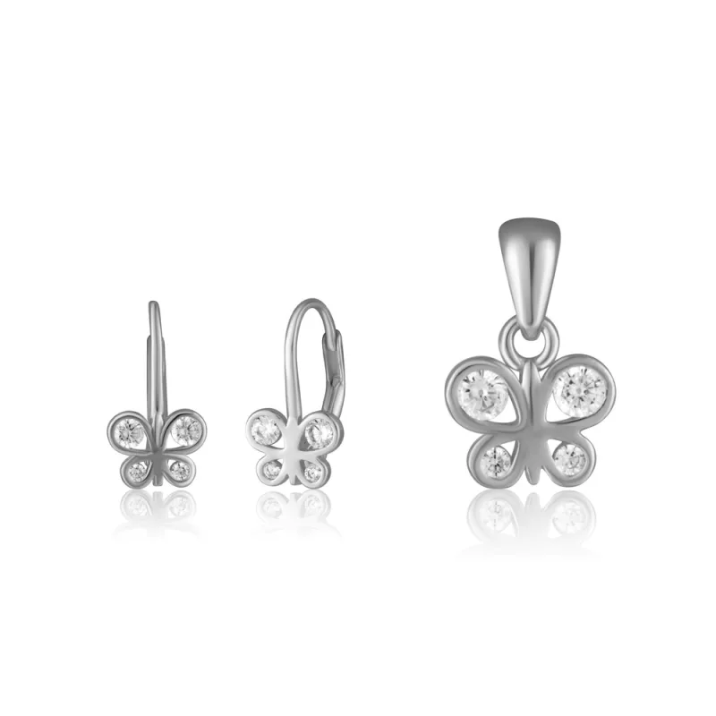 JVD Dámská stříbrná souprava se zirkony set SVLS0147SH2BI00