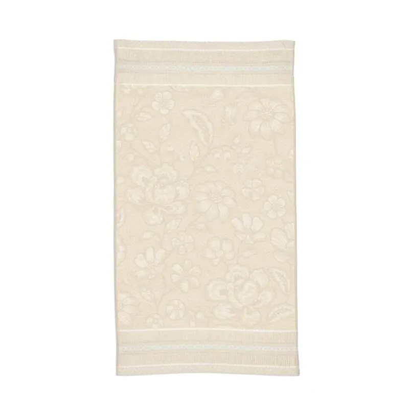 Pip Studio Jasmine Jacquard bavlněný froté ručník pískový 55x100 cm