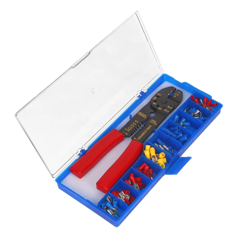 ORNO Krimpovacie a odizolovaci kliešte OR-AE-13136 + sada ukončovacích a spojovacích prvkov