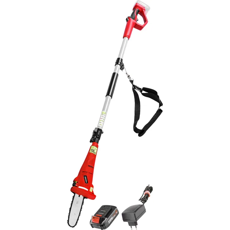 Píla Worcraft CPS-S20Li ShareSYS, 20V Li-Ion, vyvetvovacia, lišta 8" OREGON, teleskopická 188-270 cm, SET 1x 2.0 Ah akumulátor, 1x nabíjačka