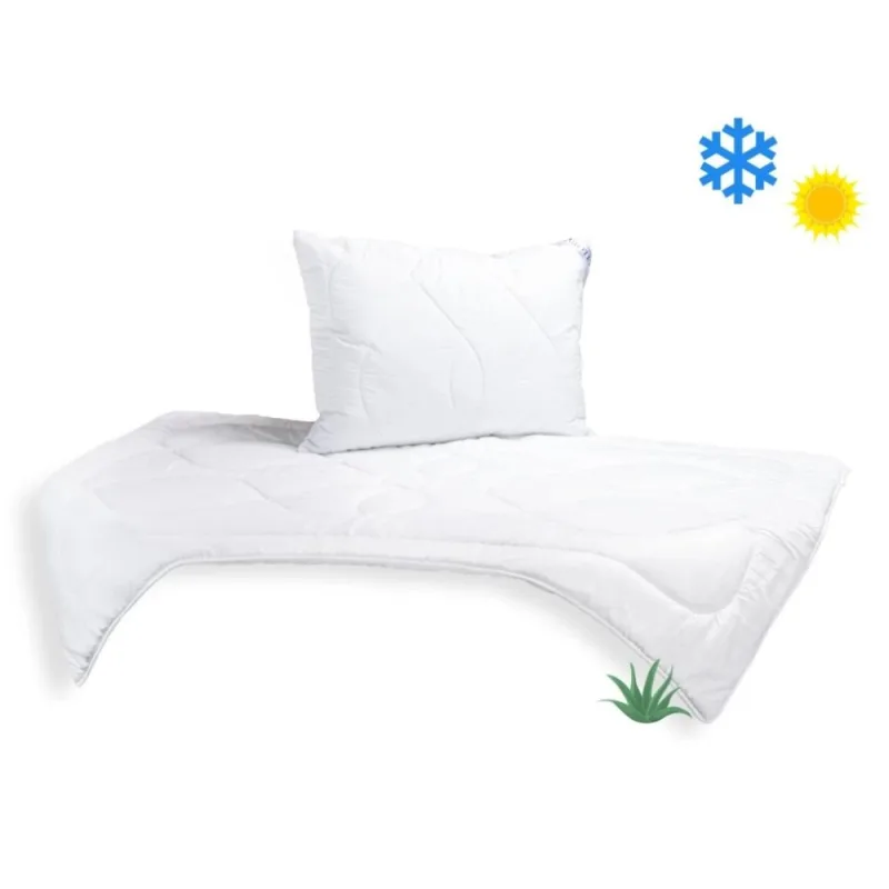 Brotex Prikrývka celoročná Aloe vera 140x200cm 850 g + vankúš 70x90cm