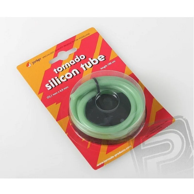 TORNADO silikonová hadička 2,1x2mm zelená (1m)