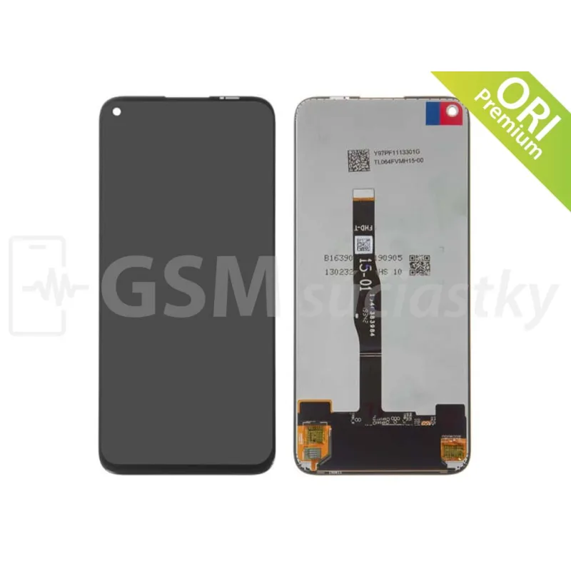 LCD Displej + Dotykové sklo Huawei P40 Lite Farba: Čierna