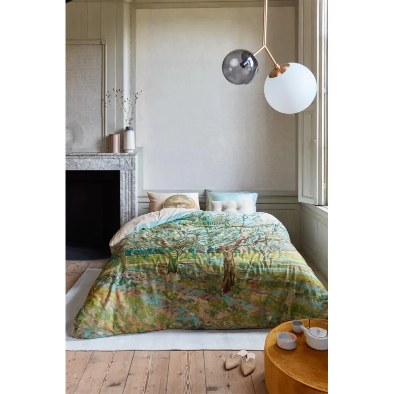 Van Gogh prodloužené povlečení Orchard Natural, 140x200/220 + 60x70, bavlněný satén 220TC, holandský typ