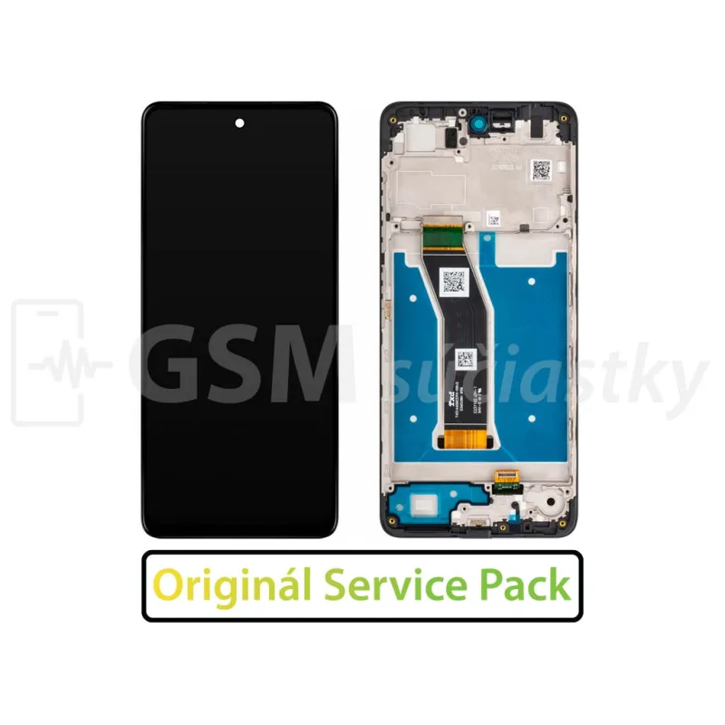 LCD displej + Dotykové sklo Motorola Moto G04 + Rám