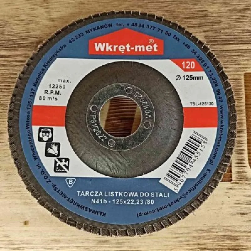 Kotúč brúsny lamelový 125/22 P120