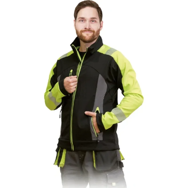 Leber&Hollman SHELLVIS softshellová bunda čierna/žltá