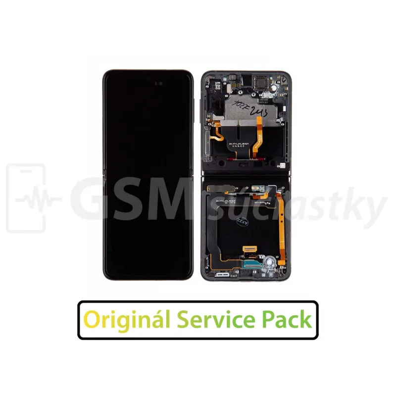 Samsung F711 Galaxy Z Flip 3 - LCD displej + Dotykové sklo a Rám Originál