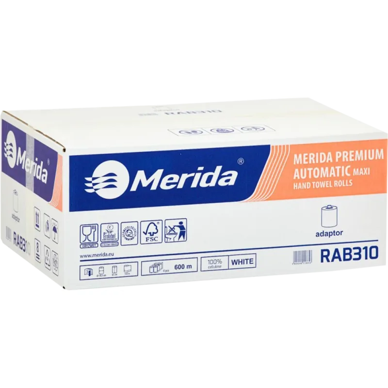 Merida RAB310 PREMIUM 3V papierové uteráky biele 6 ks