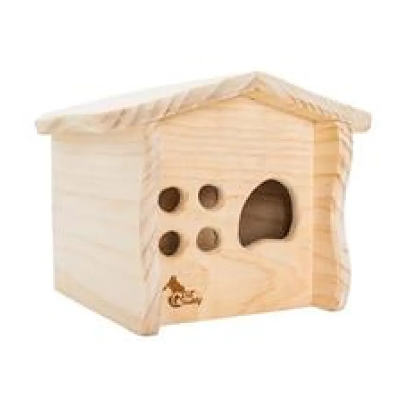PetBuddy chaloupka přírodní, 20 x 18.5 x 16.5 cm, borové dřevo 1 ks