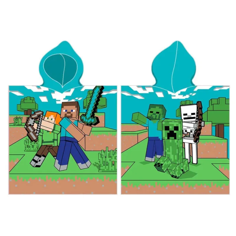 Detské pončo Minecraft Time to Mine
