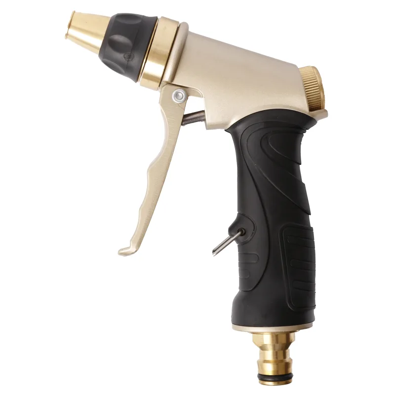 Pumpa,a.s. Mosadzná záhradná pištoľ na hadicu nastaviteľný prúd napojenie cez rýchlospojku