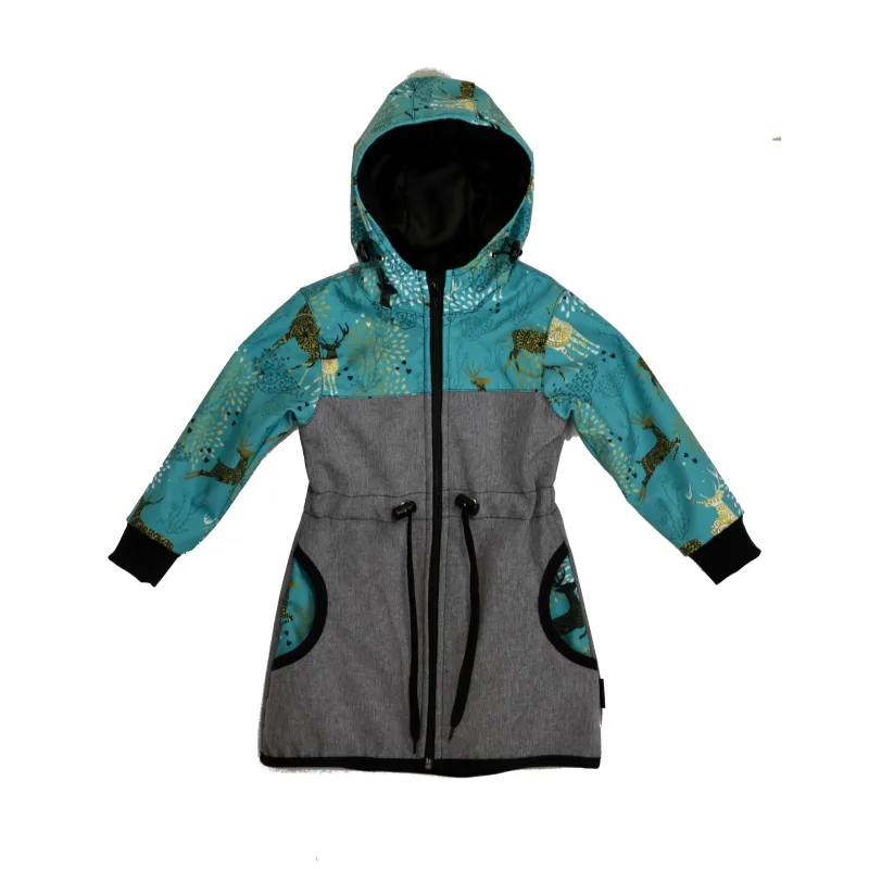 Softshellový kabátik na stiahnutie v pase, veľ. 86-116