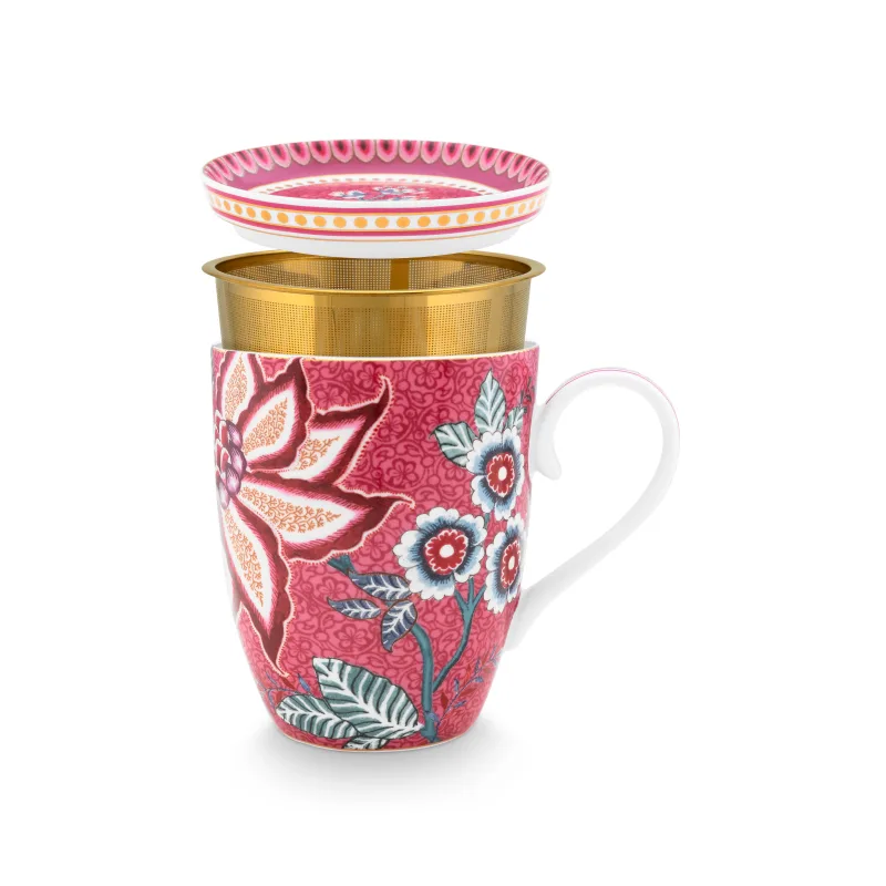 Pip Studio Flower Festival sada na čaj, růžová