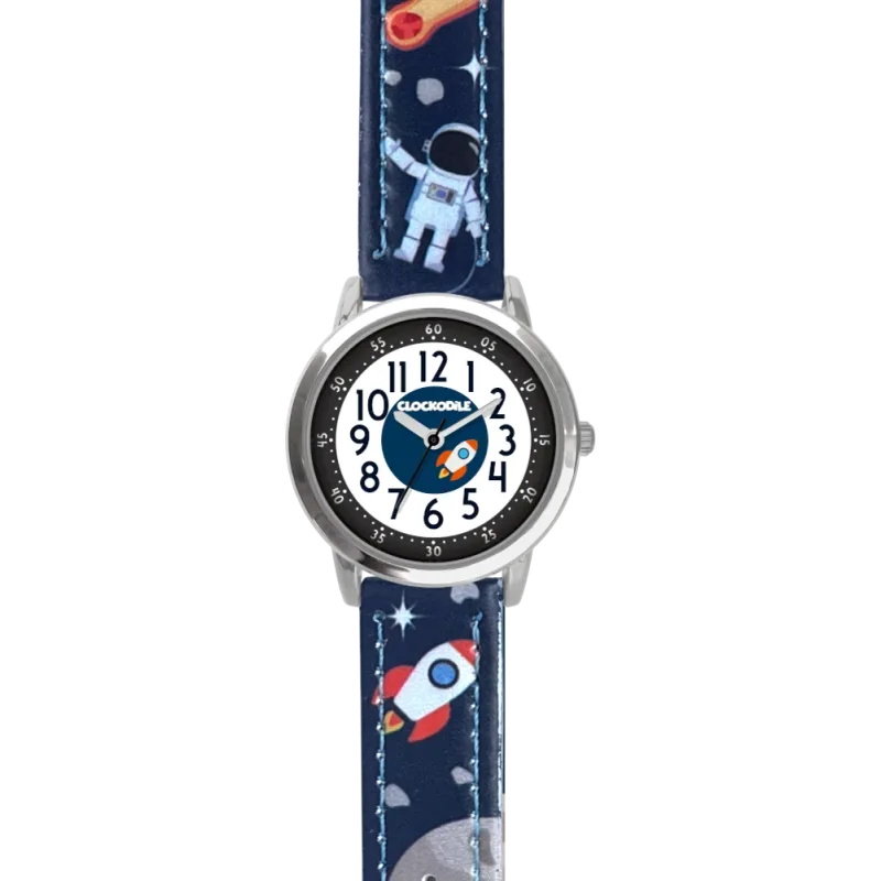 CLOCKODILE Svítící tmavě dětské modré chlapecké VESMÍR CWB0130