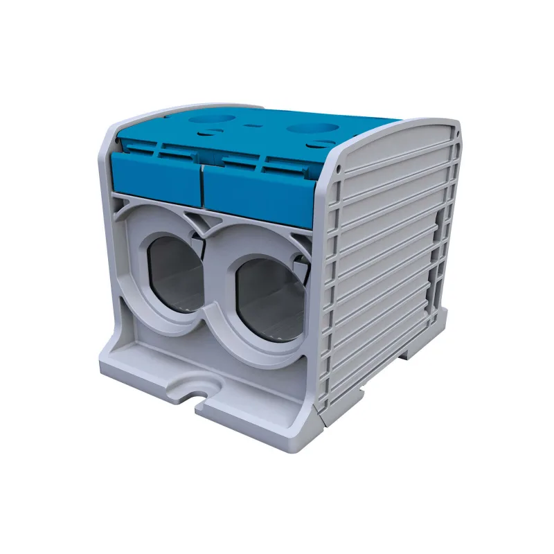 Univerzálna svorka SIMBLOCK STB 300-2 modrá Al/Cu 2x300mm2 jednopólová, 4 otvory