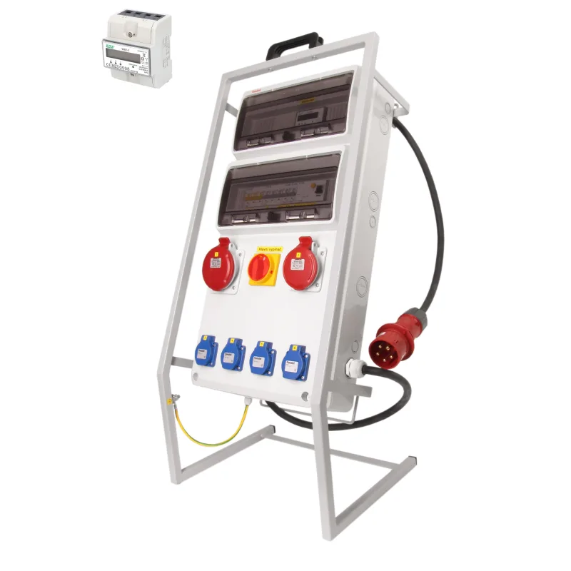 Famatel Staveniskový rozvádzač antoník vf62525 istený s chráničom 4x230V/16A, 1x16A+1x32A/5P, elektromer 80A MID s kovovým stojanom