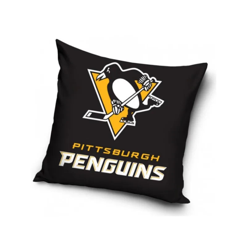 Vankúšik NHL PITTSBURGH PENGUINS BLACK 40x40 cm