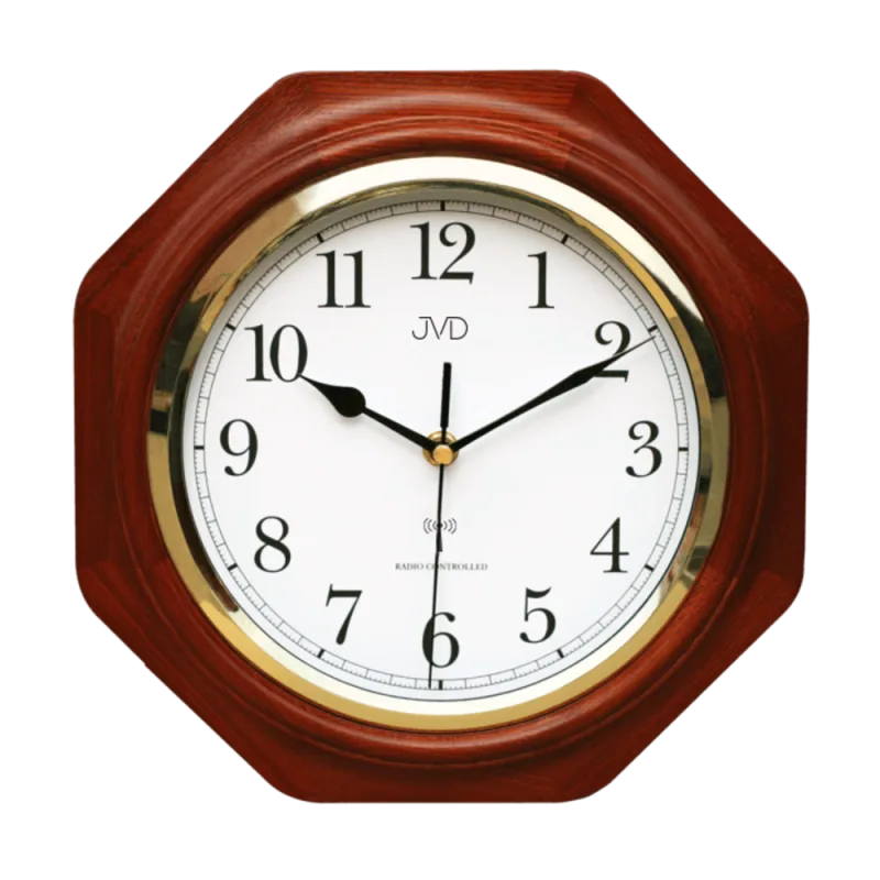 JVD Rádiem řízené dřevěné nástěnné hodiny JVD NR7172.3