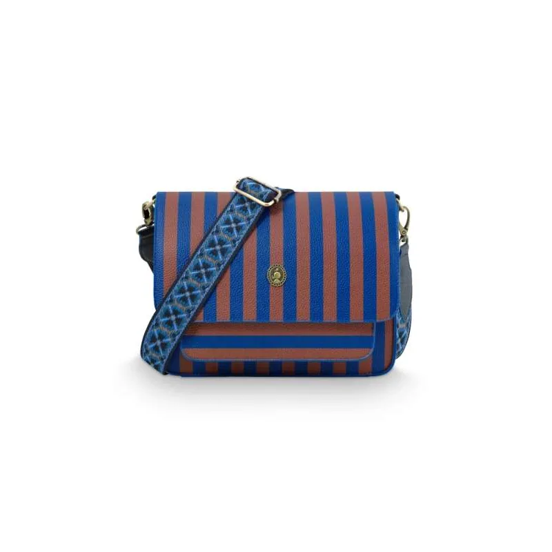 Pip Studio Fenna Stripe Cross Body kabelka, modrá