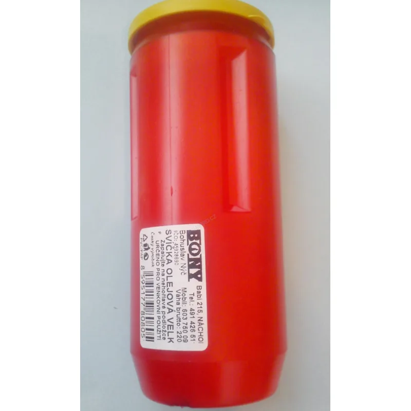 Olejová svíčka 220 g výška 13 cm [1 ks] (BHOL220) - CH6C