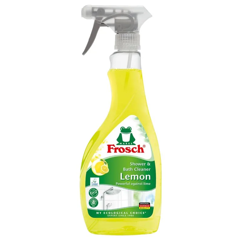 Čistič Frosch, na kúpeľne a sprchy, s citrónom, 500 ml
