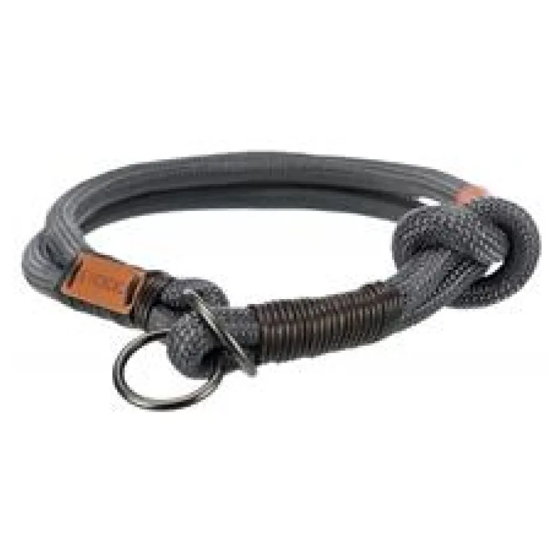 BE NORDIC stahovací obojek, tmavošedá/hnědá S-M: 40cm/8mm