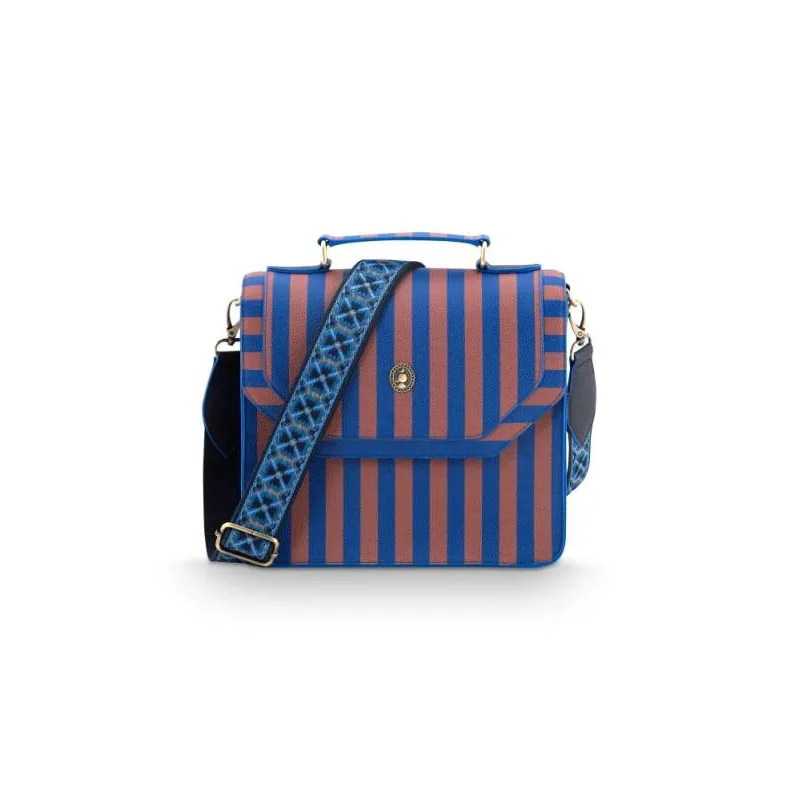 Pip Studio Frances Stripe Cross Body kabelka, modrá