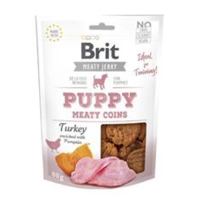 Brit Jerky Puppy Turkey Meaty Coins 80 g