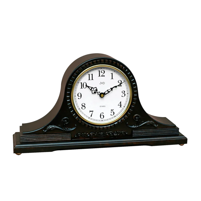 JVD Dřevěné černé melodické stolní hodiny JVD HS11.2