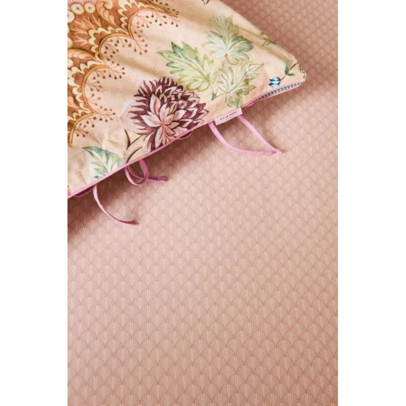 Pip Studio perkálové prostěradlo Scala 160x200 cm, korálové