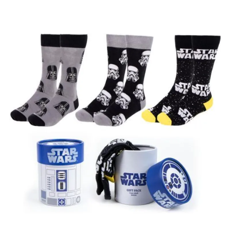 Star Wars ponožky v darčekovom balení (3 páry v balení)