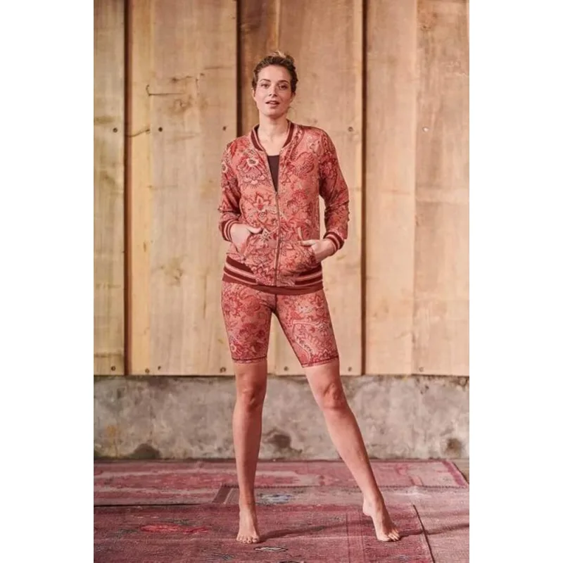 Pip Studio Nicos mikina na zip Kyoto Festival, terra