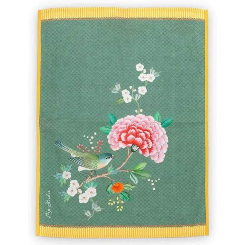 Pip Studio Blushing Birds utěrka 50x70cm, modrá